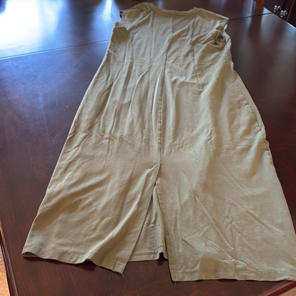 Banana Republic Women’s V neck Tshirt Dress Sleeveless Color Olive Size … - Picture 12 of 13